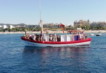 la teranyina palamosina l'Avi Pigat, va ser l'embarcació portadora de la Verge del Carme, durant la processó marítima de l'any passat a Palamós.
