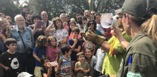 Alliberen dos xoriguers durant la celebració del XIV Aplec de Sant Cebrià dels Alls