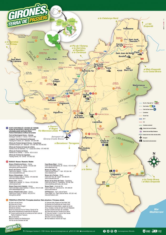 mapa gironès terra passeig