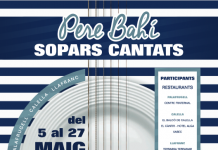 “Sopars Cantats de Pere Bahí” a Palafrugell