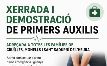 Xerrada i demostració de primers auxilis a la Sala Municipal de Cruïlles