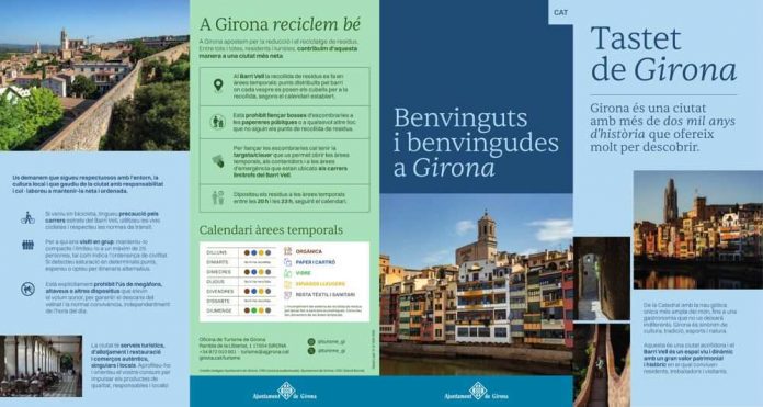 Girona edita un nou fulletó per informar els visitants sobre mobilitat i recollida de residus al Barri Vell